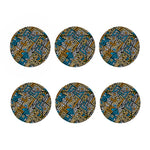 Ethnic Aztec Geometric Pattern Print Coaster Set