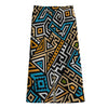 Ethnic Aztec Geometric Pattern Print Cotton Front Slit Maxi Skirt