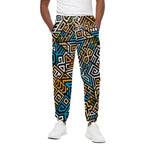 Ethnic Aztec Geometric Pattern Print Cotton Pants