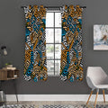 Ethnic Aztec Geometric Pattern Print Grommet Curtain Panels