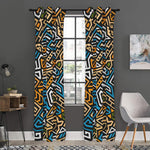 Ethnic Aztec Geometric Pattern Print Curtain