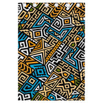 Ethnic Aztec Geometric Pattern Print Curtain