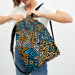 Ethnic Aztec Geometric Pattern Print Drawstring Backpack