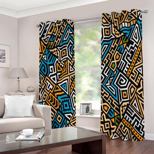 Ethnic Aztec Geometric Pattern Print Extra Wide Grommet Curtains