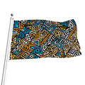Ethnic Aztec Geometric Pattern Print Flag