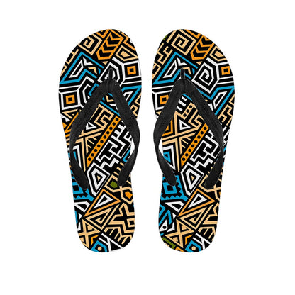 Ethnic Aztec Geometric Pattern Print Flip Flops