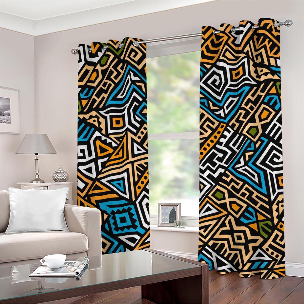 Ethnic Aztec Geometric Pattern Print Grommet Curtains