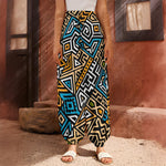 Ethnic Aztec Geometric Pattern Print Harem Pants