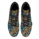 Ethnic Aztec Geometric Pattern Print High Top Leather Sneakers