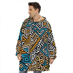Ethnic Aztec Geometric Pattern Print Hoodie Blanket