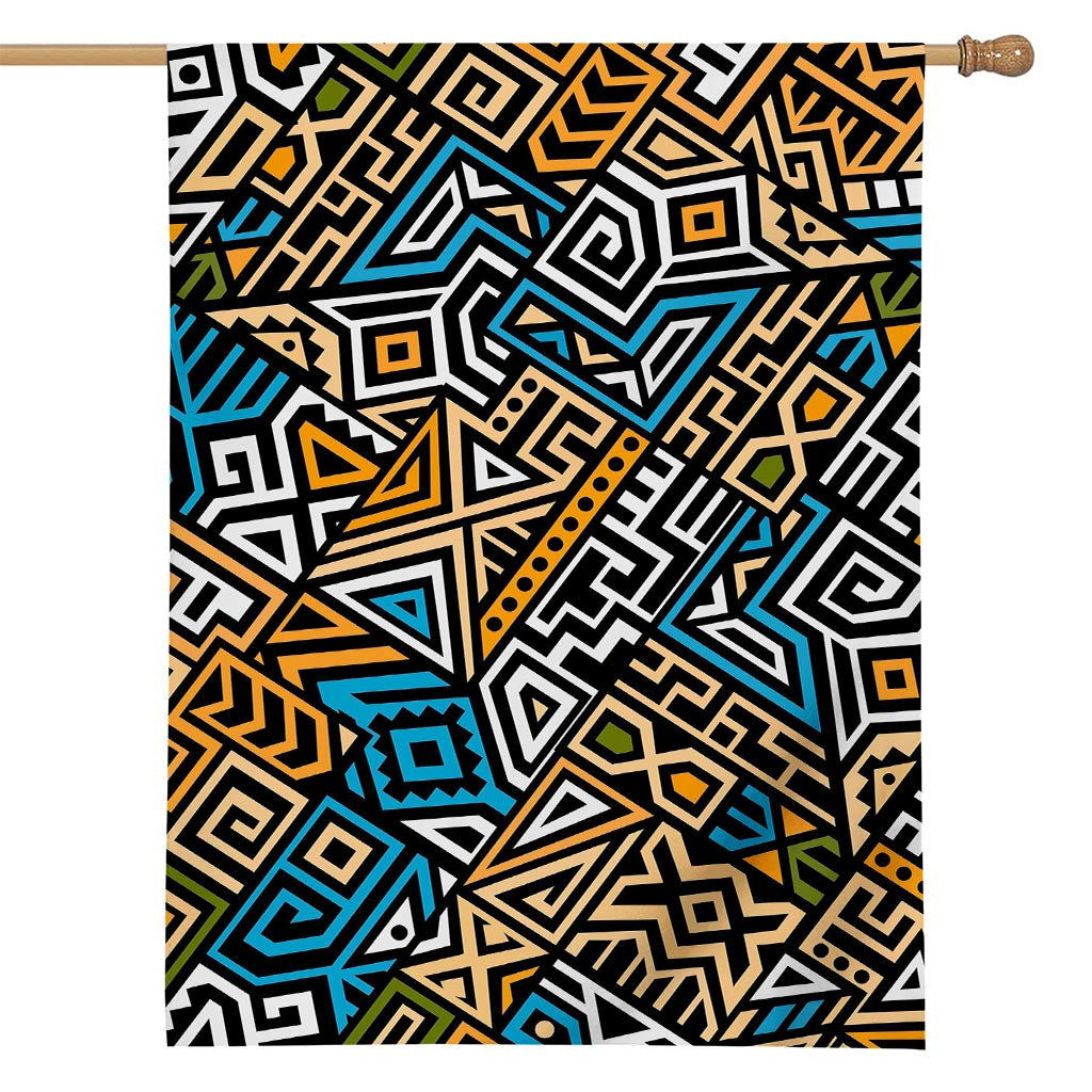 Ethnic Aztec Geometric Pattern Print House Flag