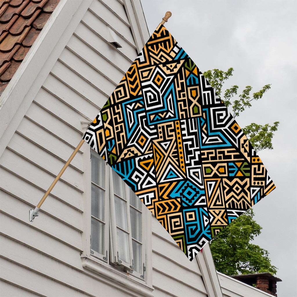 Ethnic Aztec Geometric Pattern Print House Flag