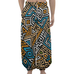 Ethnic Aztec Geometric Pattern Print Lantern Pants