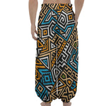 Ethnic Aztec Geometric Pattern Print Lantern Pants