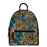 Ethnic Aztec Geometric Pattern Print Leather Backpack