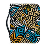 Ethnic Aztec Geometric Pattern Print Leather Bible Cover