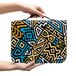 Ethnic Aztec Geometric Pattern Print Leather Bible Cover