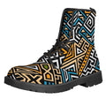 Ethnic Aztec Geometric Pattern Print Lace-Up Boots