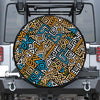 Ethnic Aztec Geometric Pattern Print Leather Spare Tire Cover