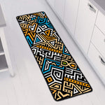 Ethnic Aztec Geometric Pattern Print Long Kitchen Mat