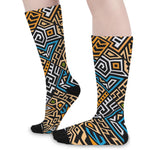 Ethnic Aztec Geometric Pattern Print Long Socks