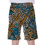 Ethnic Aztec Geometric Pattern Print Men's Beach Shorts