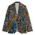 Ethnic Aztec Geometric Pattern Print Men's Blazer