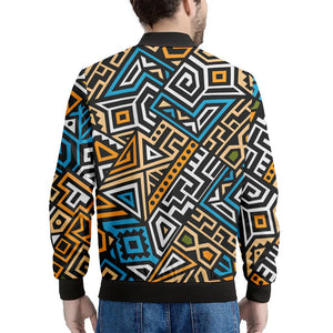 Ethnic Aztec Geometric Pattern Print Men's Bomber Jacket