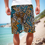 Ethnic Aztec Geometric Pattern Print Men's Cargo Shorts