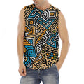 Ethnic Aztec Geometric Pattern Print Men's Fitness Tank Top