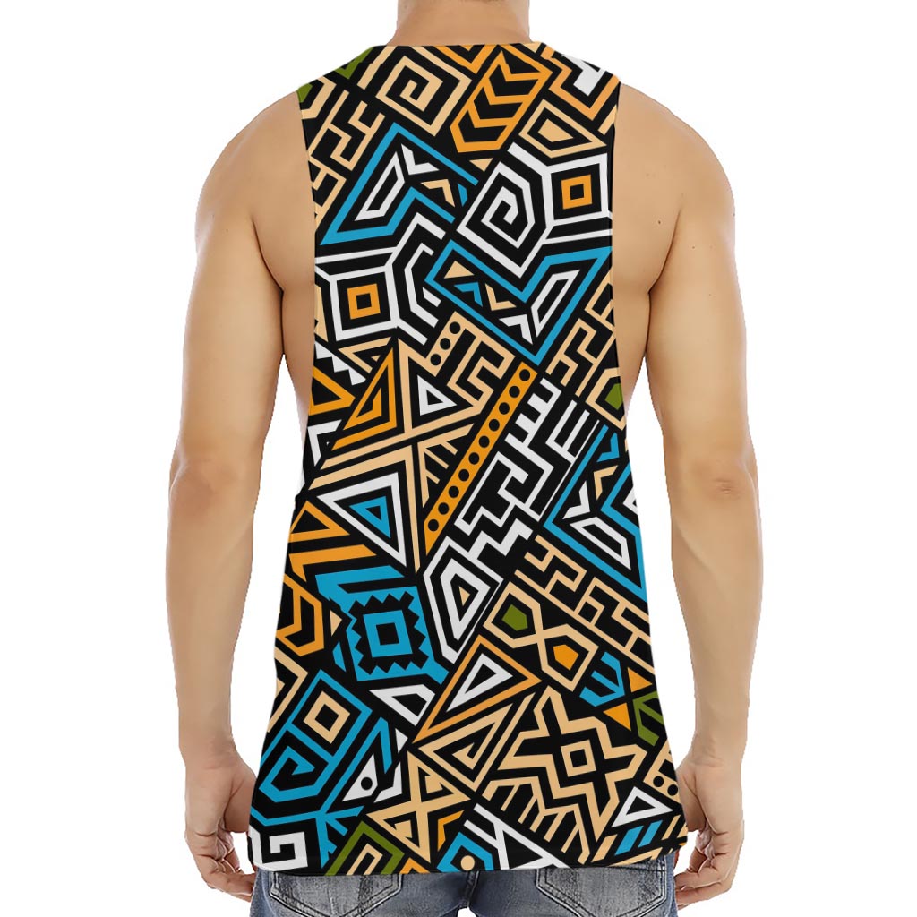 Ethnic Aztec Geometric Pattern Print Men's Muscle Tank Top