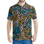 Ethnic Aztec Geometric Pattern Print Men's Polo Shirt