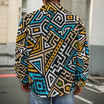 Ethnic Aztec Geometric Pattern Print Men's Shirt Jacket