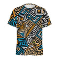Ethnic Aztec Geometric Pattern Print Men's Athletic T-Shirt