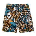 Ethnic Aztec Geometric Pattern Print Men's Swim Trunks
