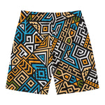 Ethnic Aztec Geometric Pattern Print Men's Swim Trunks