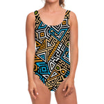 Ethnic Aztec Geometric Pattern Print One Piece Swimsuit