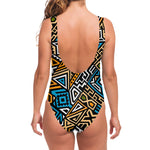 Ethnic Aztec Geometric Pattern Print One Piece Swimsuit