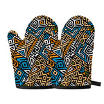 Ethnic Aztec Geometric Pattern Print Oven Mitts
