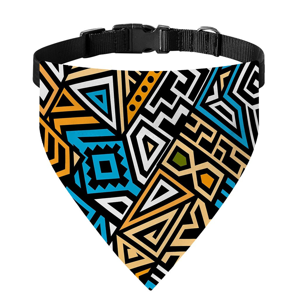 Ethnic Aztec Geometric Pattern Print Over The Collar Dog Bandana