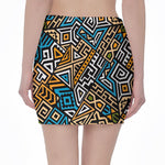 Ethnic Aztec Geometric Pattern Print Pencil Mini Skirt