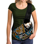 Ethnic Aztec Geometric Pattern Print Pet Sling Carrier