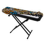 Ethnic Aztec Geometric Pattern Print Piano Keyboard Cover