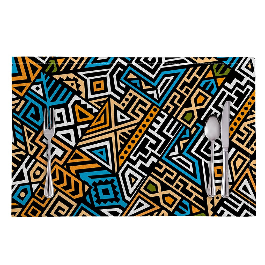 Ethnic Aztec Geometric Pattern Print Placemat
