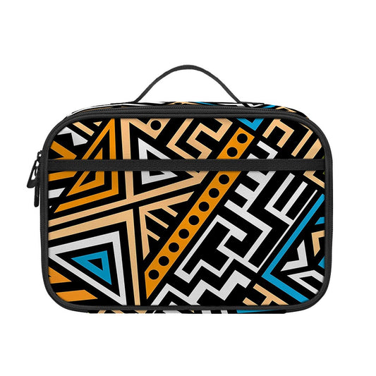 Ethnic Aztec Geometric Pattern Print Portable Lunch Bag
