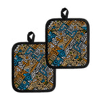 Ethnic Aztec Geometric Pattern Print Pot Holders