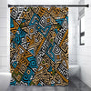 Ethnic Aztec Geometric Pattern Print Premium Shower Curtain