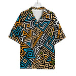 Ethnic Aztec Geometric Pattern Print Rayon Hawaiian Shirt
