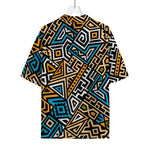Ethnic Aztec Geometric Pattern Print Rayon Hawaiian Shirt