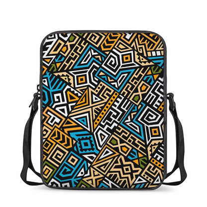 Ethnic Aztec Geometric Pattern Print Rectangular Crossbody Bag